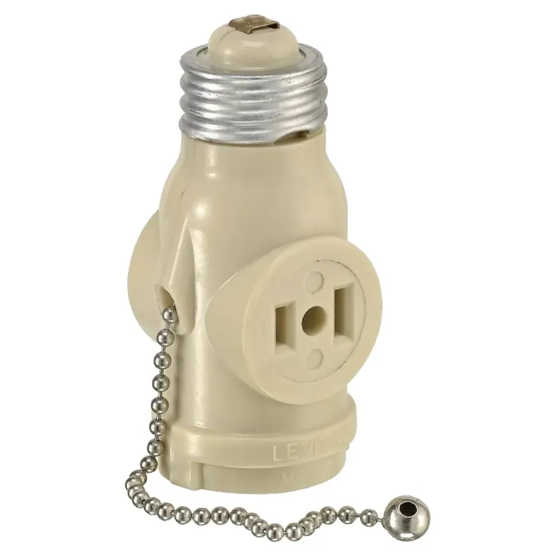 Leviton 008-01406-00I Lamp Holder Adapter 660 W 2-Outlet