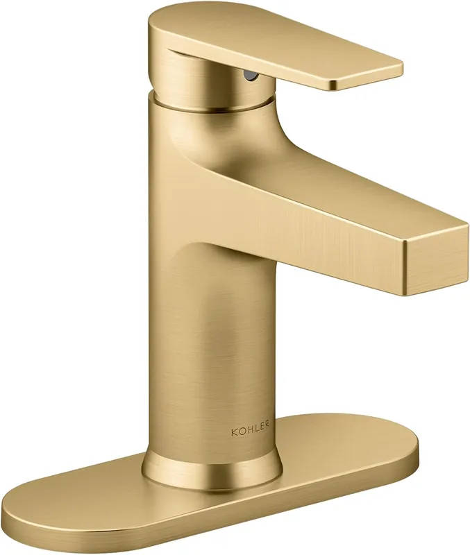 KOHLER 74021-4-2MB Taut Bathroom Sink Faucet with Escutcheon 1.2 gpm