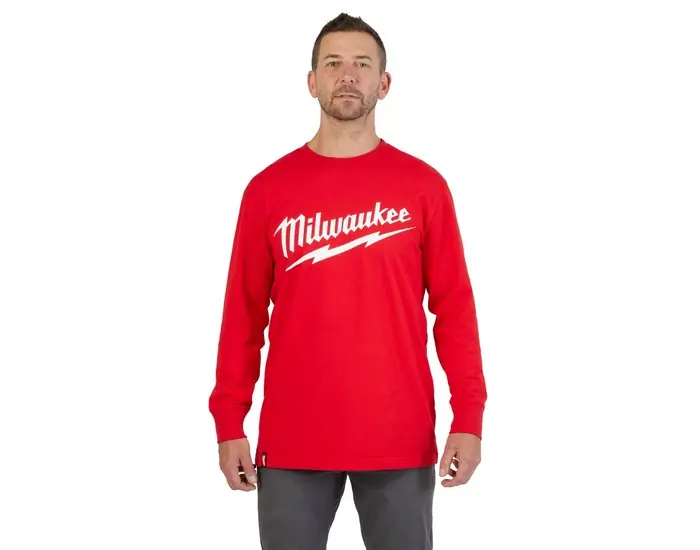 MILWAUKEE 608R-L Men's Heavy-Duty Long-Sleeve T-Shirt Large