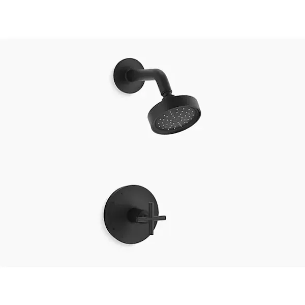 Kohler TS14422-3G-BL Purist One Handle Single Function Shower Faucet in Matte Black Trim Only