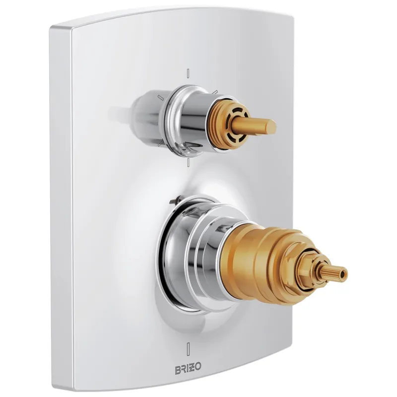 Brizo T75606-PCLHP Kintsu TempAssure Thermostatic Valve with Integrated 6-Function Diverter Trim - Less Handles