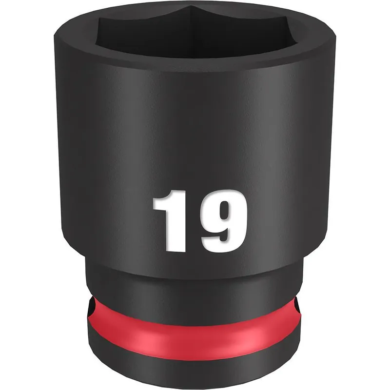 Milwaukee 49-66-6143 Shockwave Impact Duty 3/8 Drive 19MM Standard 6 Point Socket