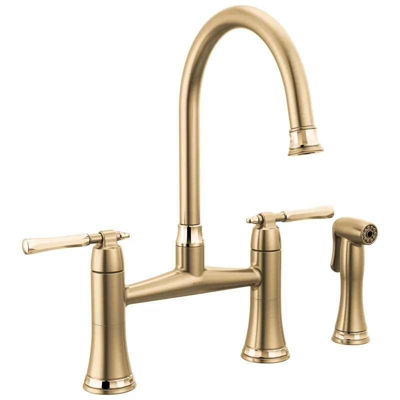 BRIZO 62558LF-GLPG The Tulham Kitchen Collection Bridge Kitchen Faucet