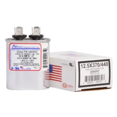 AMRAD USA2037 Amrad USA2037 12.5 uf/Mfd Oval Universal Capacitor Replacement USA2037