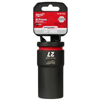 MILWAUKEE 49-66-6402 SHOCKWAVE Impact Duty Deep Impact Socket 27 mm Socket 3/4 in Drive