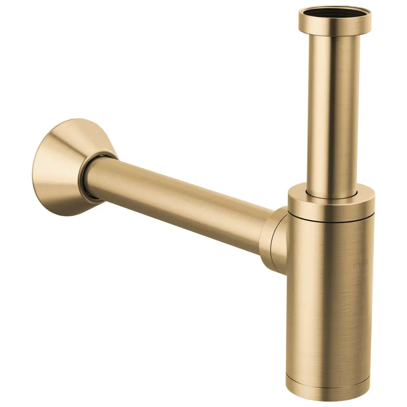 Brizo BT041142-GL Bottle Trap with Flange Brass Brilliance Luxe Gold 12 Inch