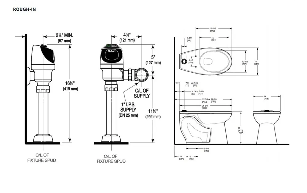 SLOAN LED 20221101 WETS2022.1101 ST-2029 Water Closet and ECOS 8111 Flushometer