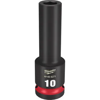Milwaukee 49-66-6271 Shockwave Impact Duty 1/2 Drive 10MM Deep Socket