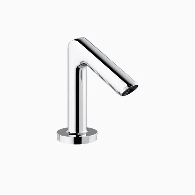 SLOAN LED 3365806BT Optima 7 Inch Box Transformer Below Deck Manual Mixing Valve Hardwired Powered Mid Body Faucet with Multi-Laminar Spray and 4 Inch Trim Plate