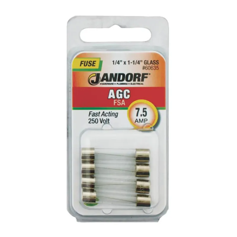Bussmann 60635 AGC Cartridge Fast Acting Fuse 250 VAC 7.5 Amps