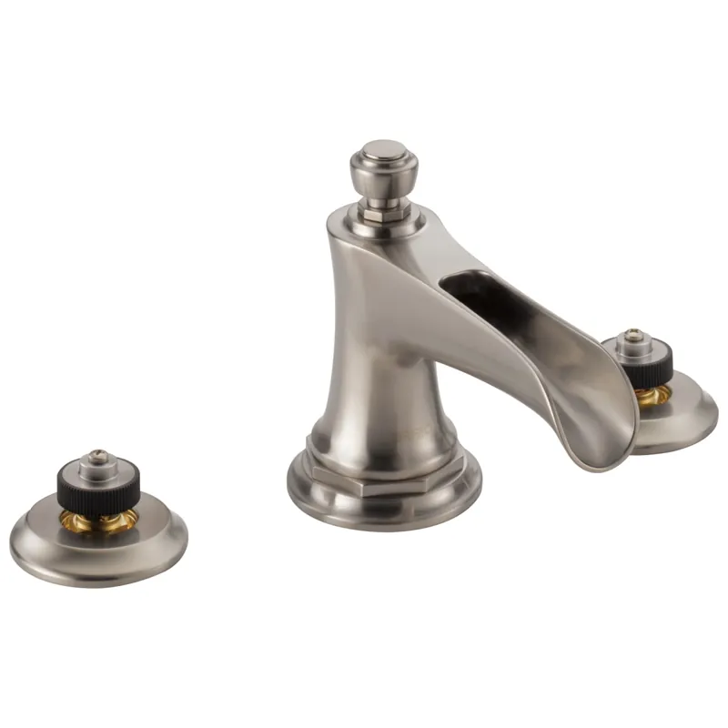 Brizo 65361LF-NKLHP Rook Two Handle Widespread Bathroom Sink Faucet in Luxe Nickel