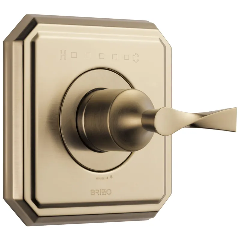 Brizo T66T030-GL Virage Single Handle Thermostatic Valve Trim in Luxe Gold