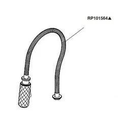 Brizo RP101564BLGL Hose Assembly Litze with Wand 3-9/16 Inch
