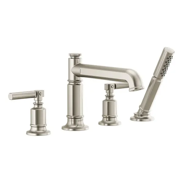 Brizo T67476-NKLHP Invari Roman Tub Faucet with Handshower in Luxe Nickel