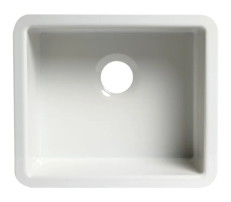 ALFI AB2017 Undermount Single Basin Fireclay Kitchen Sink 20 inches