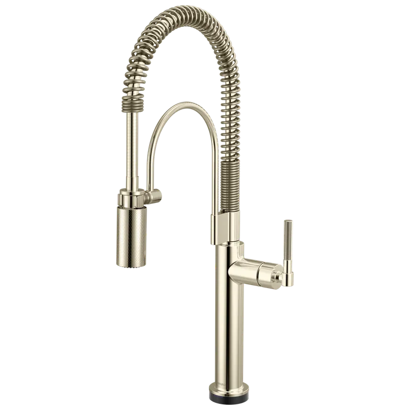 Brizo 64343LF-PN Litze SmartTouch Semi-Professional Kitchen Faucet - Knurled Handle