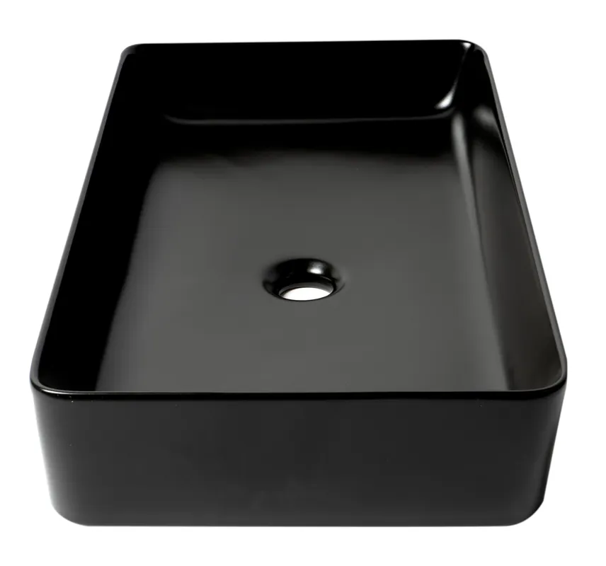 ALFI ABC902-BM Black Matte 24 Inches Modern Rectangular Above Mount Ceramic Sink