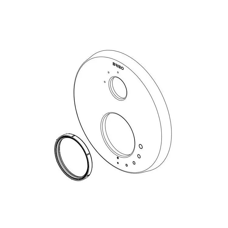 Brizo RP100644GL Escutcheon Odin Assembly for Thermostatic Valve