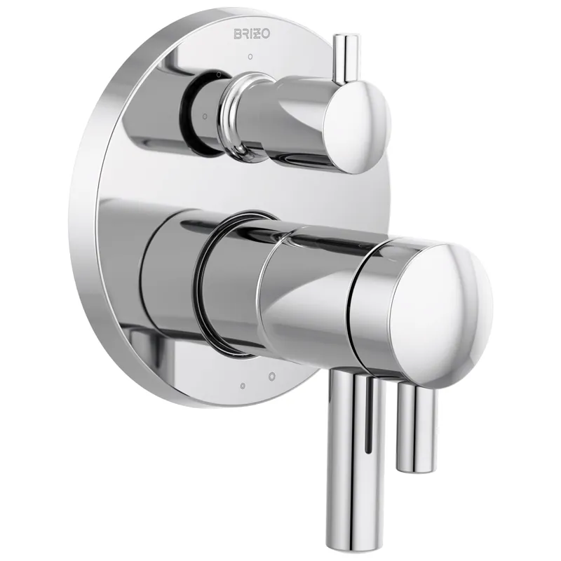 Brizo T75575-PC Odin Three Handle Thermostatic Valve Trim