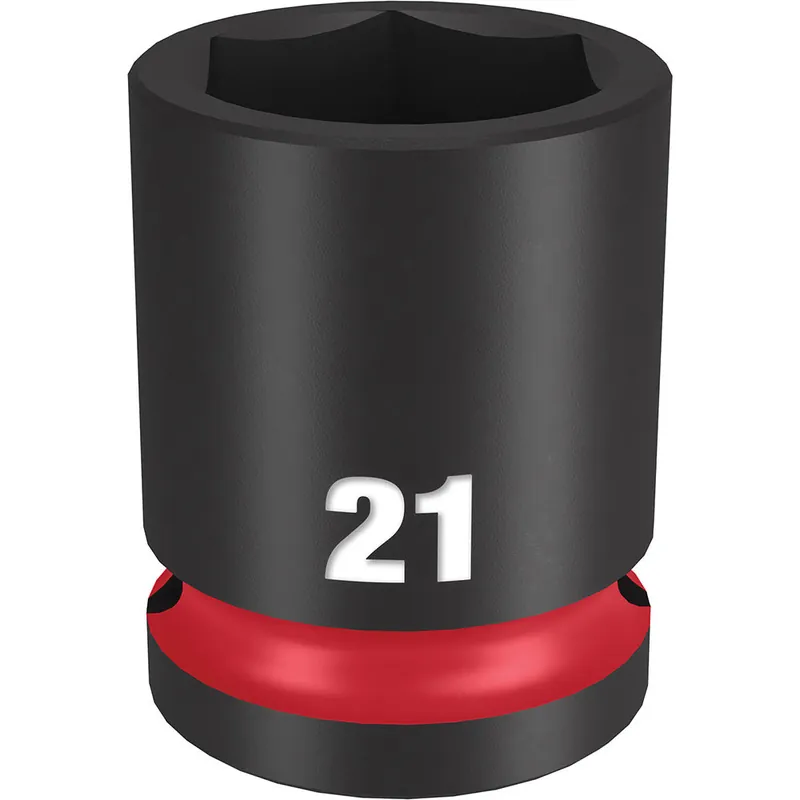 Milwaukee 49-66-6253 Shockwave Impact Duty 1/2 Inch Drive 21MM Standard 6 Point Socket