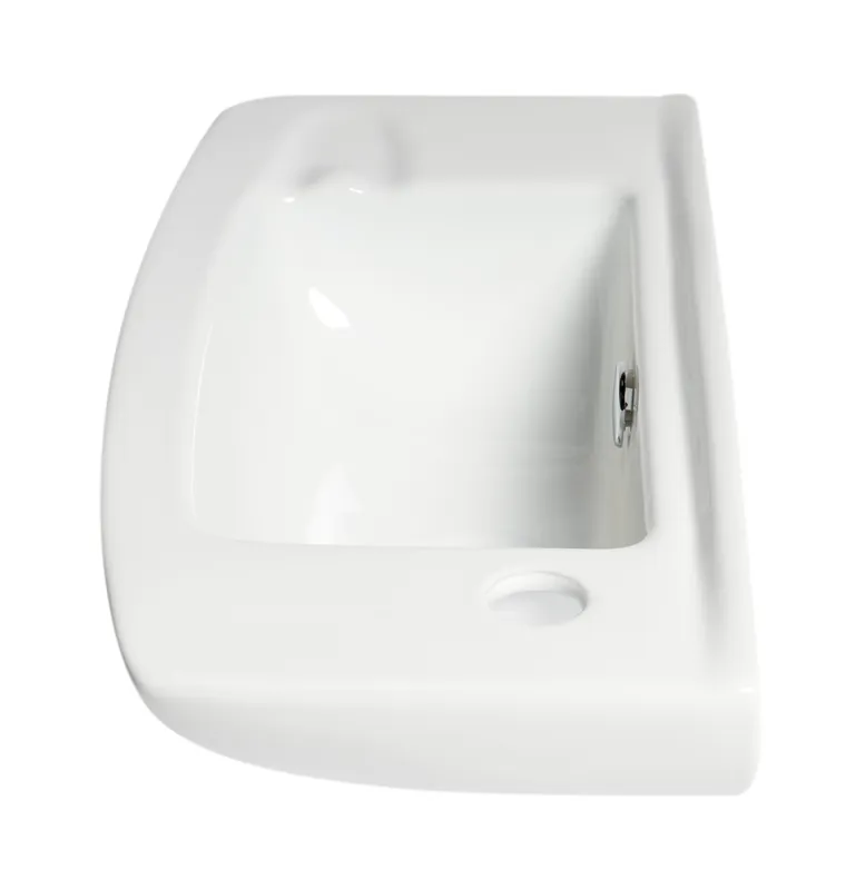 ALFI ABC115 Small Wall Mounted Ceramic Sink with Faucet Hole