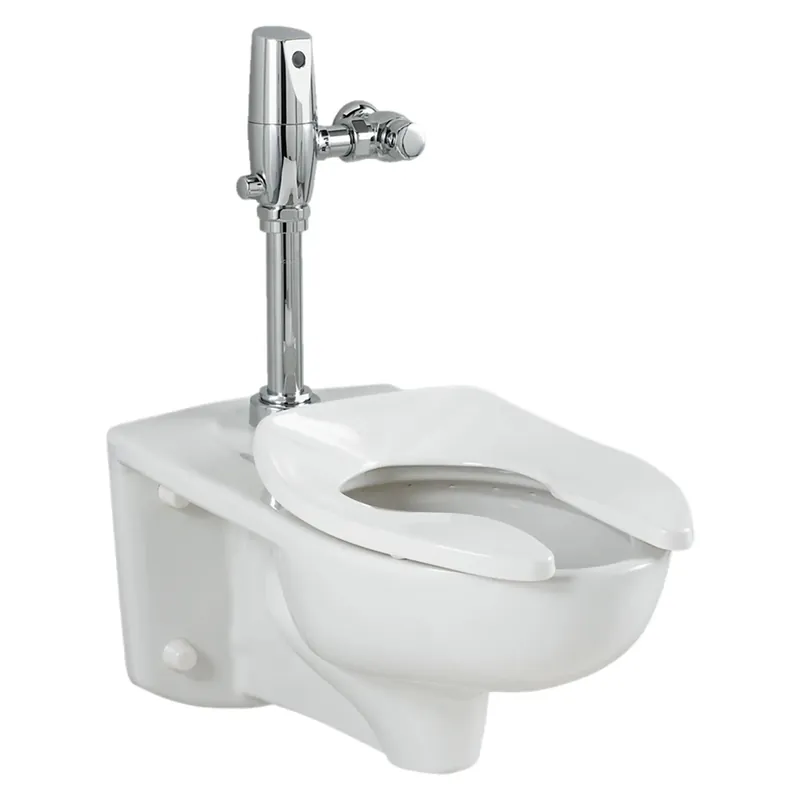 American Standard 3351.660.020 Afwall 1.6 GPF Elongated One-Piece Toilet With EverClean Surface, Top Spud, and Selectronic Flushometer - Less Seat
