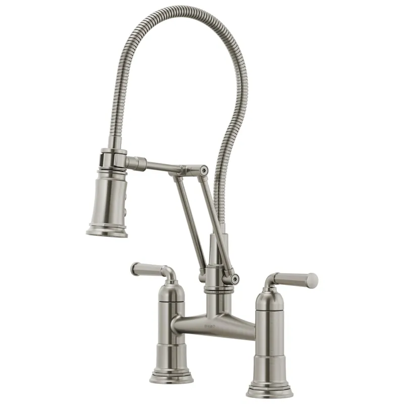 Brizo 62174LF-SS Rook Two Handle Bridge Kitchen Faucet in Stainless