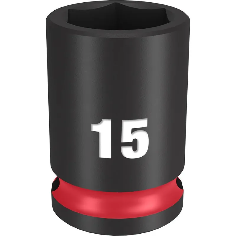 MILWAUKEE 49-66-6139 Shockwave Impact Duty 3/8 Inches Drive 15MM Standard 6 Point Socket