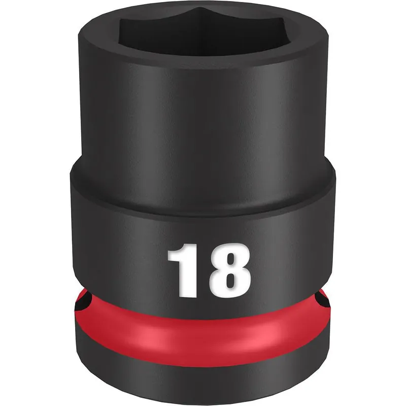 Milwaukee 49-66-6250 Shockwave Impact Duty 1/2 Inch Drive 18MM Standard 6 Point Socket