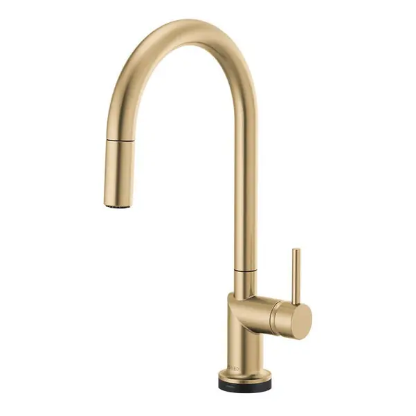 Brizo 64075LF-GLLHP Odin Single Handle Pull Down Kitchen Faucet with Touch Activation in Luxe Gold