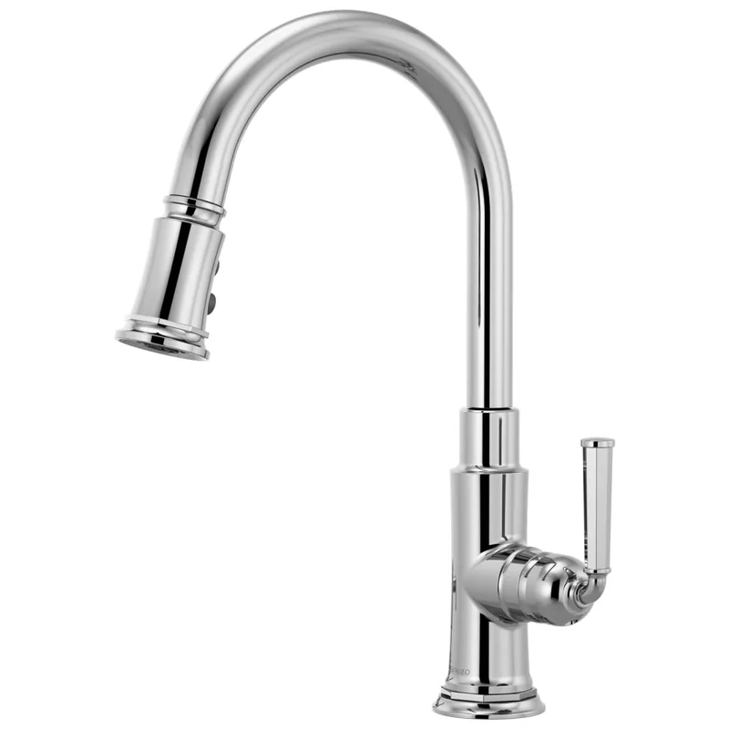 Brizo 63074LF-PC Rook Single Handle Pull Down Kitchen Faucet