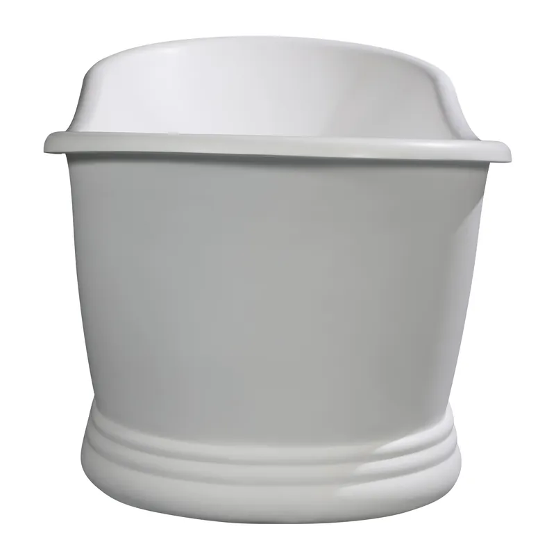 ALFI AB9950 Alfi 67 inches White Matte Pedestal Solid Surface Resin Bathtub