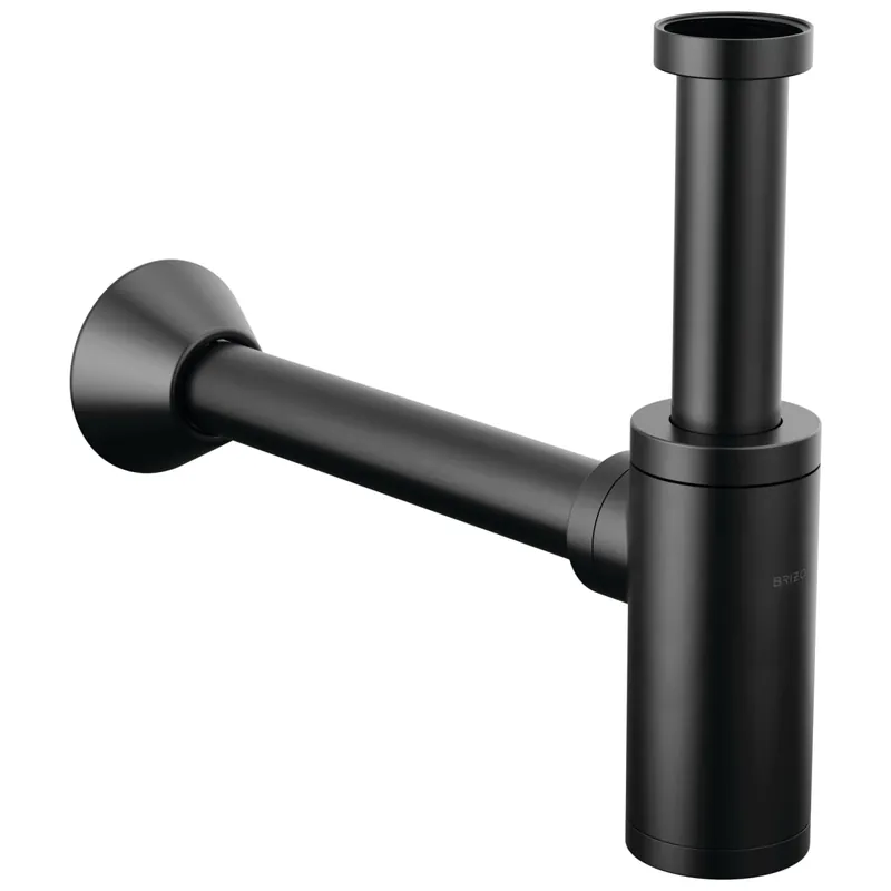 Brizo BT041142-BL Bottle Trap with Flange Brass Matte Black 12 Inch