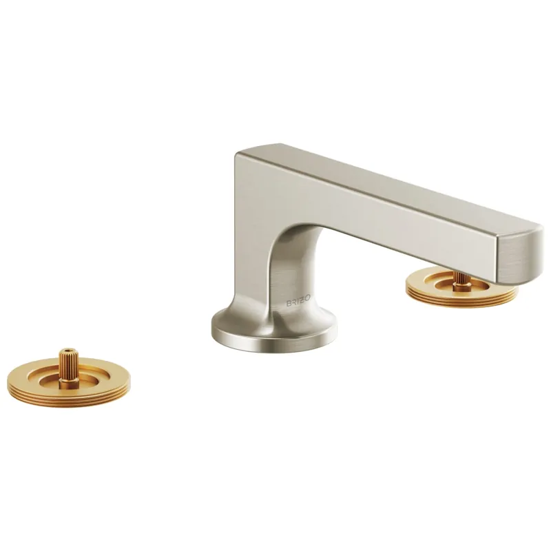 Brizo 65308LF-NKLHP Kintsu Two Handle Widespread Bathroom Sink Faucet in Luxe Nickel