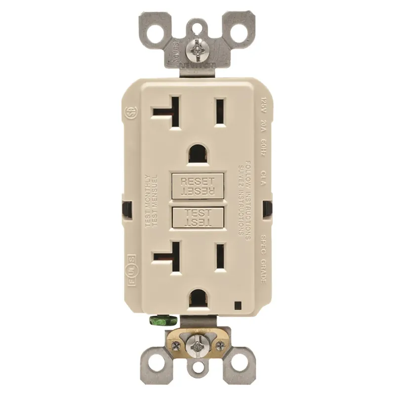 Leviton R06-GFNT2-0KT GFCI Receptacles Self-Test 20/125 Amps/Volts