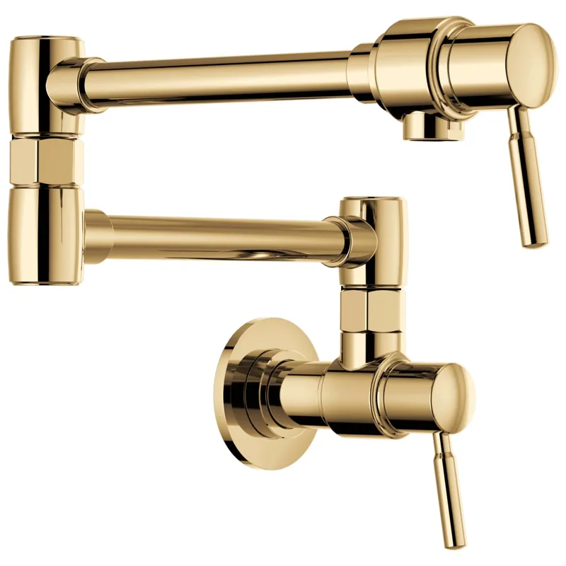 Brizo 62820LF-PG Euro Wall Mount Pot Filler in Polished Gold