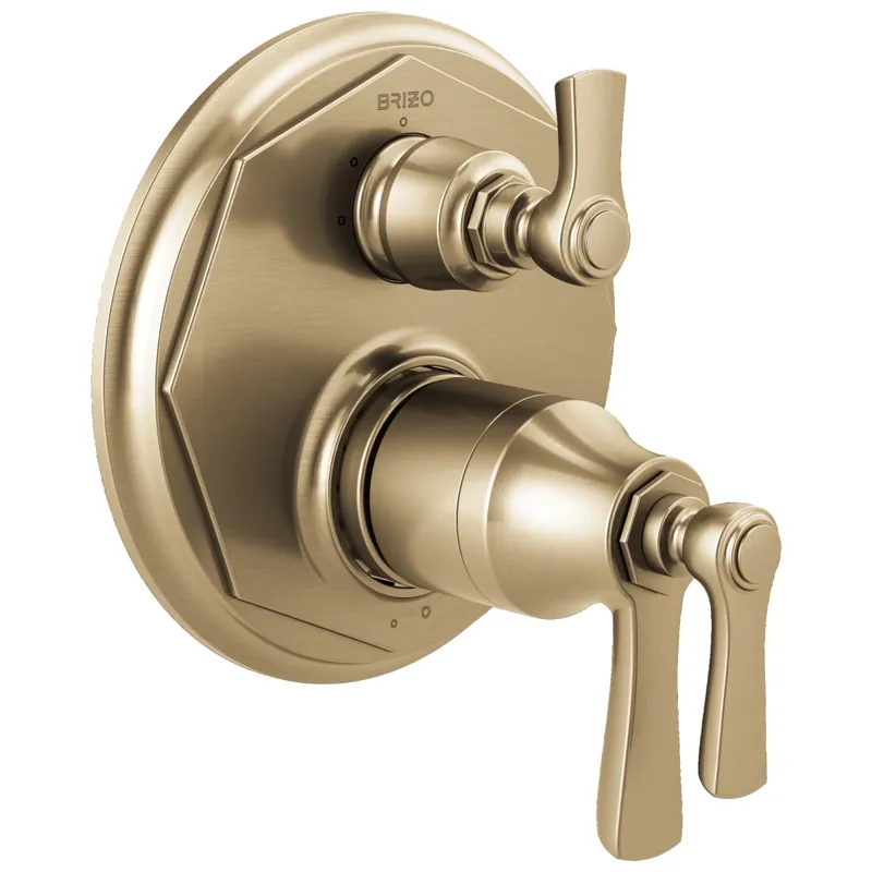 Brizo T75561-GL Rook Single Handle Thermostatic Valve Trim in Luxe Gold
