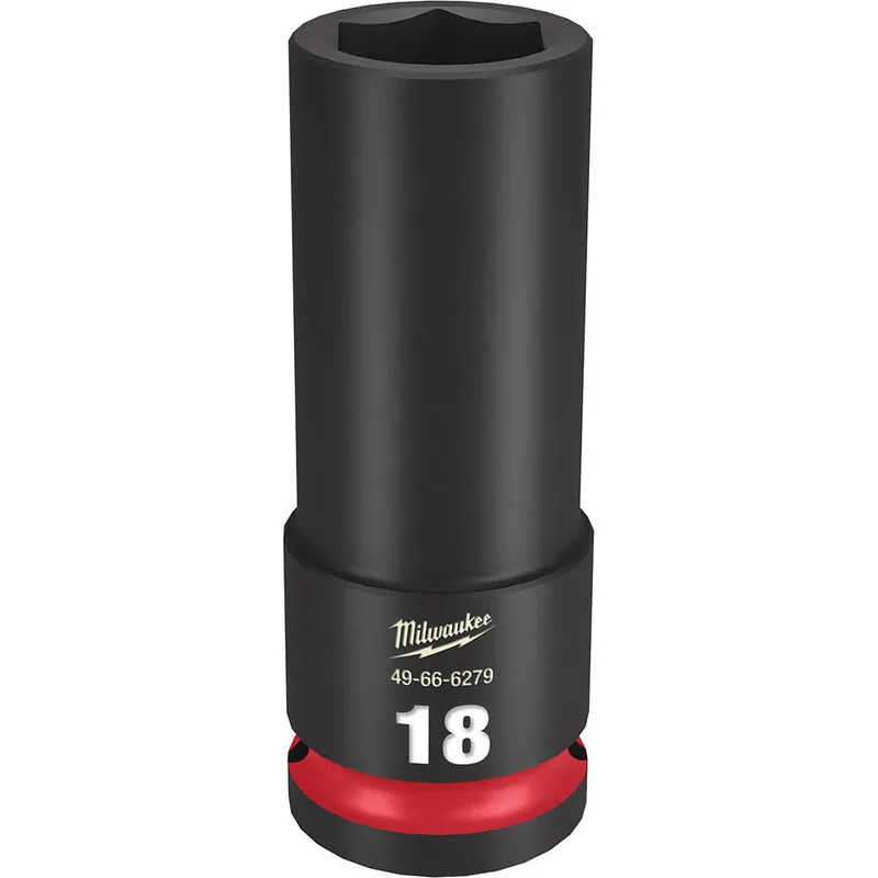 MILWAUKEE 49-66-6279 Shockwave Impact Duty 1/2 inches Drive 18MM Deep 6 Point Socket
