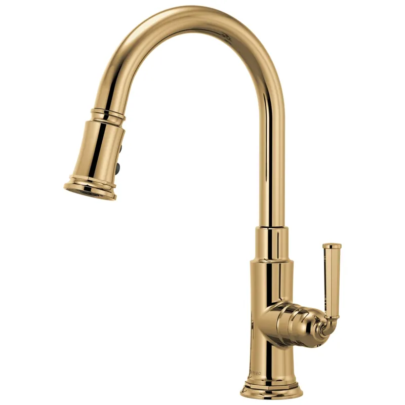 BRIZO 63074LF-PG Rook Single Handle Pull Down Kitchen Faucet