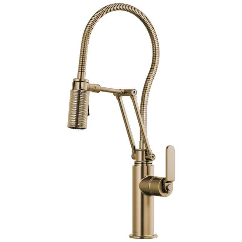Brizo 63144LF-GL Kitchen Faucet Litze 1 Flat Lever ADA Brilliance Luxe Gold