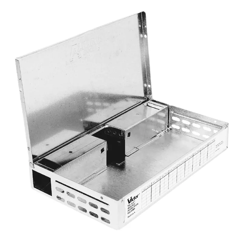 Woodstream M310S Tin Cat Mouse Trap Solid Top