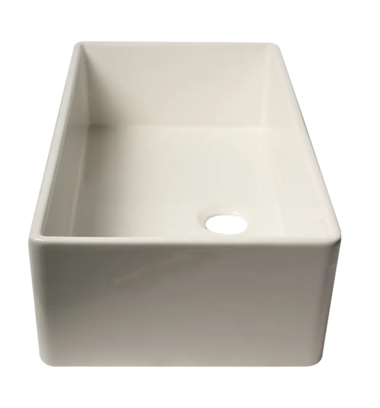 ALFI AB536-W Farmhouse Single Bowl Fireclay Farm Sink 36 Inch