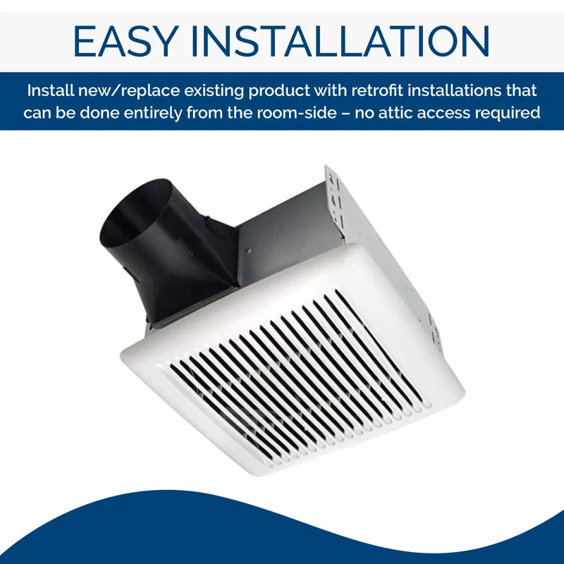 Broan-NuTone SPK110RGBL ChromaComfort Bathroom Exhaust Fan with Sensonic Bluetooth Speaker and LED Light 110 CFM