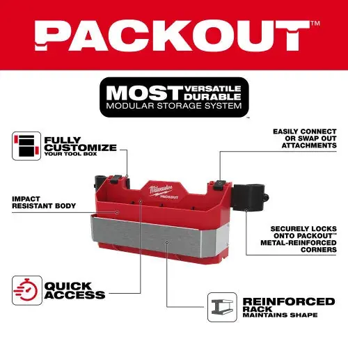 Milwaukee 48-22-8602V PACKOUT Caddy Tool Box Rack Attachment