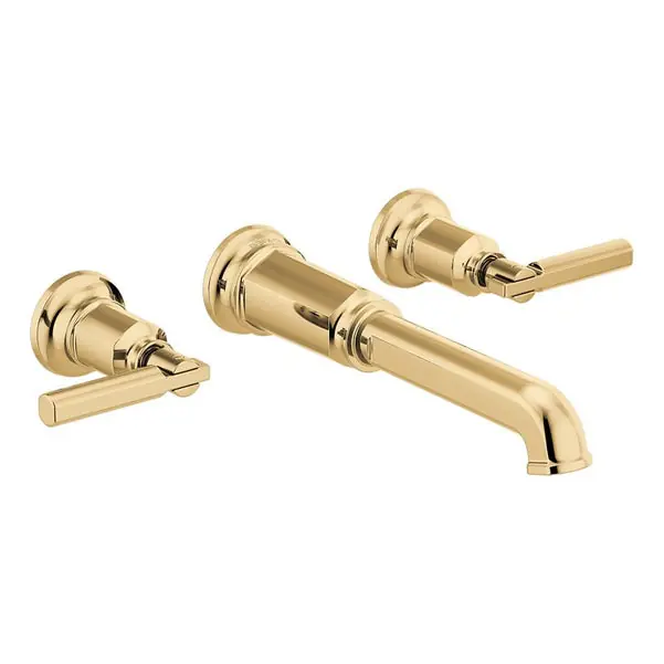 Brizo T70476-PGLHP Invari Two Handle Wall Mount Filler in Polished Gold