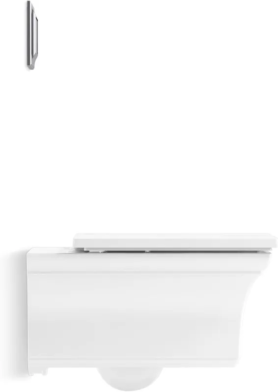 Kohler 6918-0 One-Piece Memoirs Elongated Dual-Flush Wall-Hung Toilet
