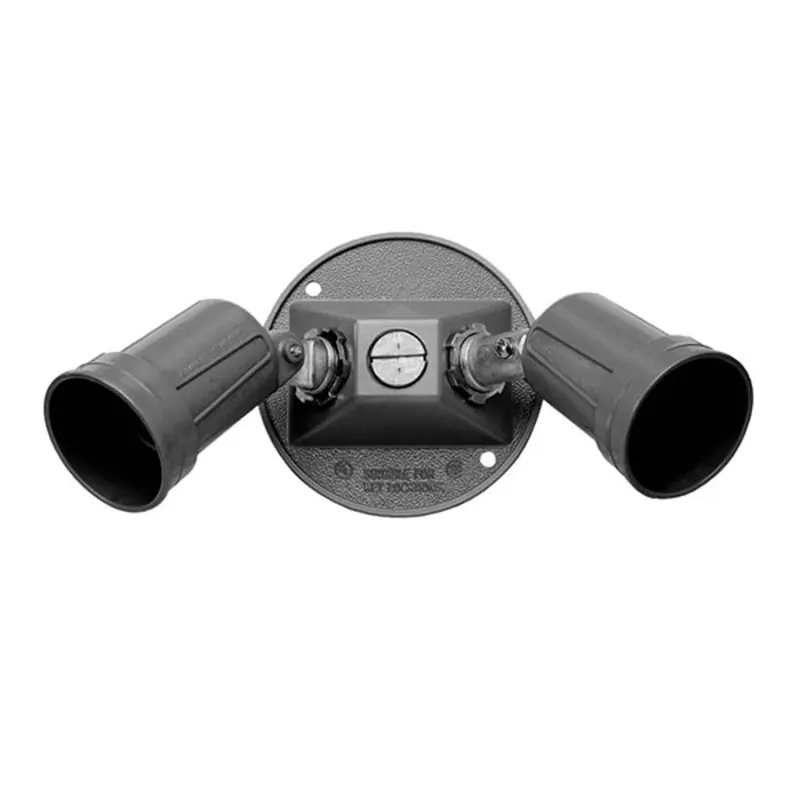 Teddico 93102-1 Dual Lamp Holder With 3-Hole Round Cover All Metal