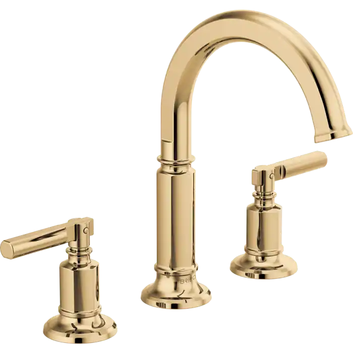 Brizo 65376LF-PGLHP Invari Two Handle Widespread Bathroom Sink Faucet in Polished Gold