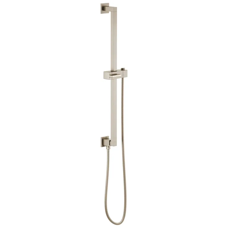 BRIZO 74799-BN Universal Showering Linear Square Slide Bar With Hose In Brushed Nickel