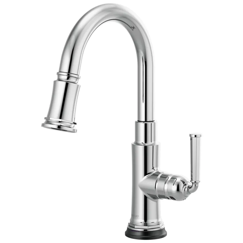 Brizo 64974LF-PC Rook Single Handle Pull Down Bar Faucet